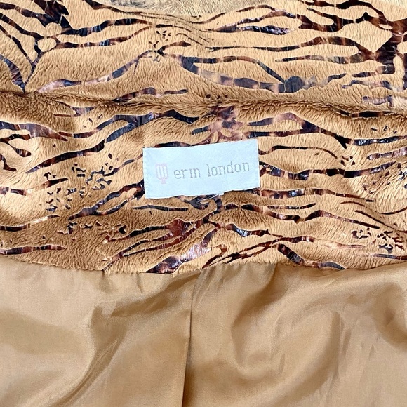 ERIN LONDON Faux For Tiger Print Jacket large - Picture 7 of 12